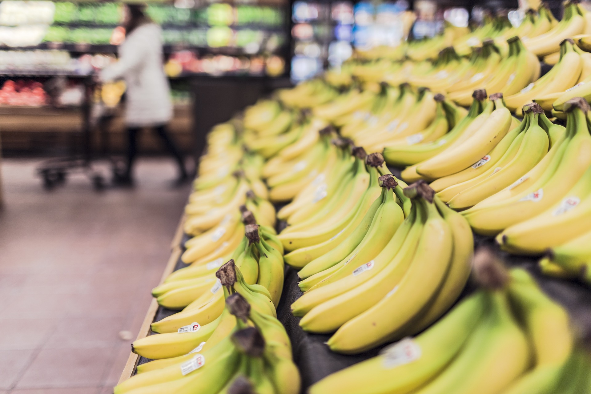 Stora coop bananer i butik